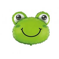 жаба лице жабка малък фолиев фолио балон хелий газ обикновен, снимка 1 - Други - 37004545