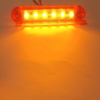 10 БРОЯ LED Жълт Габарит с 6 диода за камион ремарке платформа 12V-24V, снимка 3 - Аксесоари и консумативи - 44790427