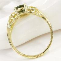 Дизайнерски женски златен пръстен със сапфир и диаманти, снимка 3 - Пръстени - 40543020