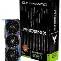 Gainward GeForce RTX4080 Phoenix GS 16GB 256 bit, 1x HDMI 2.1a, 3x DP 1.4a, 3x fan, 1x 16-pin pwr co, снимка 1 - Видеокарти - 40017517