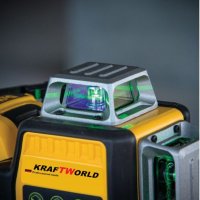 Лазерен 3D Д Нивелир Четири Точков 12 линий самонивелиращ се зелен лазер KraftWorld , снимка 8 - Други - 34167126