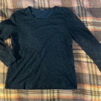 Черна дантелена блуза, снимка 1 - Блузи с дълъг ръкав и пуловери - 32073972