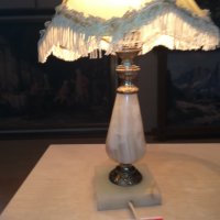 мрамор мед/месинг-антик лампа от франция 1702211035, снимка 4 - Колекции - 31846773
