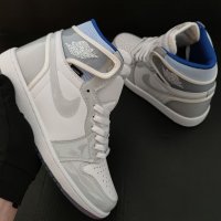 Nike Air Jordan 1 High Zoom White Blue Нови Оригинални Обувки Размер 43 Номер Кецове Маратонки, снимка 10 - Кецове - 39460719