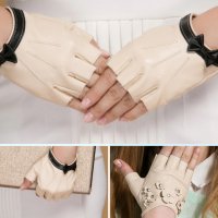 Дамски ръкавици от естествена кожа, снимка 4 - Ръкавици - 39907513