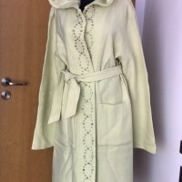 LISGAARD Вълнено дамско палто цвят мента L, черно М, снимка 1 - Палта, манта - 30950759