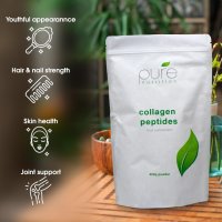 Pure Collagen Powder, говежди колагенови пептиди на прах, произведени в Обединеното кралство 400 гр., снимка 2 - Хранителни добавки - 44478210