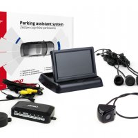 Система за паркиране парктроник 4 сензора,широкоъгълна камера,монитор 4,3 инча, #1010051667, снимка 1 - Аксесоари и консумативи - 35259342