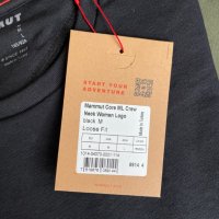 Дамска памучна блуза Mammut Core ML Crew, черна, размер М и XL, снимка 7 - Блузи с дълъг ръкав и пуловери - 42355146