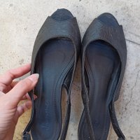 Дамски обувки Jimmer от мачкана естествена кожа, Номер 40, снимка 3 - Сандали - 29284611