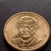 Възпоменателна монета 1 долар LYNDON B. JOHNSON 36 президент на САЩ (1963-1969) за КОЛЕКЦИЯ 37756, снимка 6 - Нумизматика и бонистика - 40765060