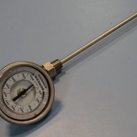 биметален термометър Berger Sannois ф115mm, +100/+600°C, L-250mm, снимка 7 - Резервни части за машини - 37082562
