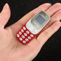 Мини телефон, BM10, с промяна на гласа, малък телефон, L8Star BM10, Nokia 3310 Нокия, червен , снимка 3 - Други - 34783791