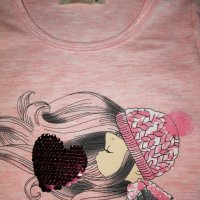 Блузки памучни с картинка момиче , снимка 3 - Детски Блузи и туники - 32167230