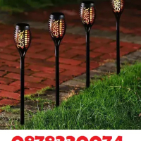 Комплект от 6 броя Соларна LED лампа тип факла имитираща огън, снимка 6 - Соларни лампи - 44819830