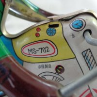Ретро детски метални играчки мотоциклети с механизъм Made in China 602 N26 употребявани, снимка 8 - Колекции - 37470554