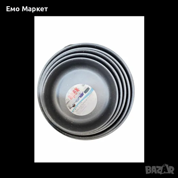 Комплект - 5 броя тави от гранит., снимка 1