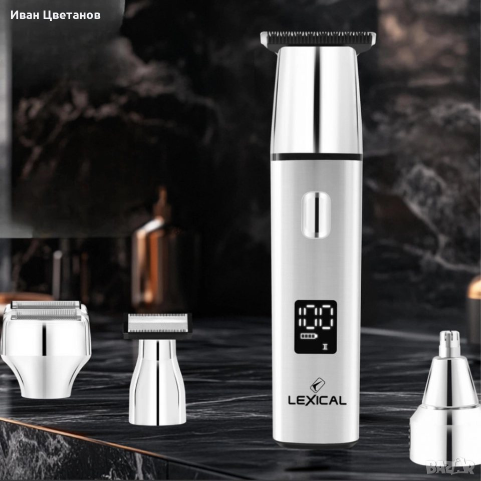 Машинка за подстригване Lexical LHC-5691 4в1 – Професионални резултати у дома с LED дисплей, снимка 1