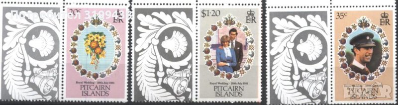 Чисти марки Сватбата на Принц Чарлз и Даяна 1981 от Питкерн, снимка 1
