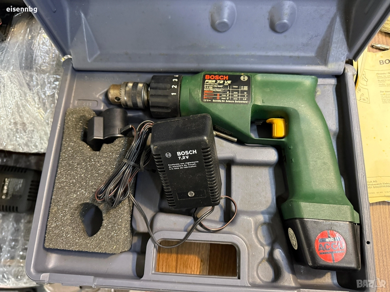 Акумулаторен винтоверт Bosch PSR 7.2 VE, снимка 1