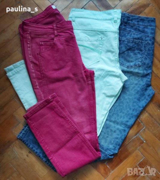 Цветни еластични дънки / голям размер , снимка 1