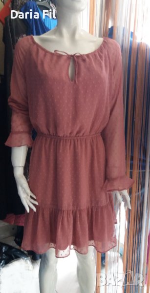 Розова рокля тюл с подплата 4ХЛ/5ХЛ размер , снимка 1