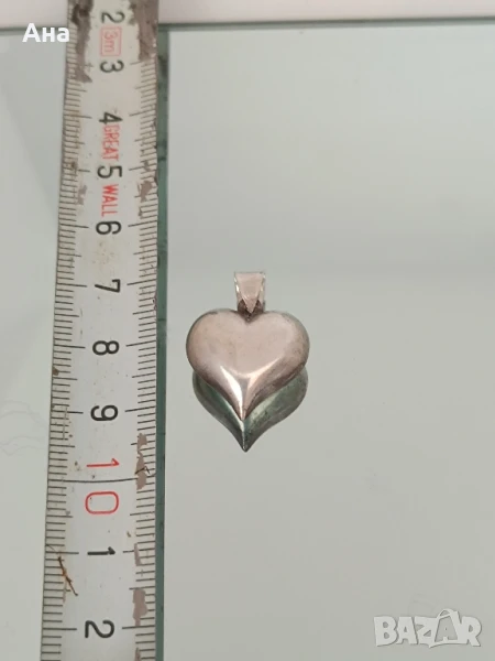 Красиво сребърно сърце , снимка 1