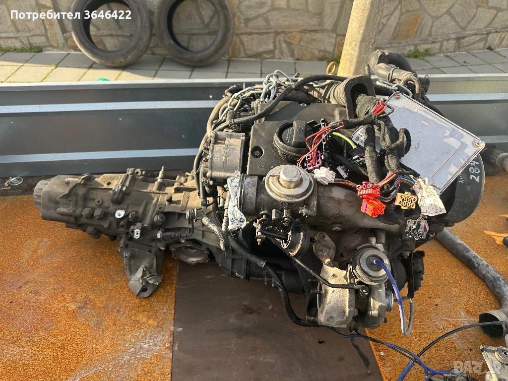 Двигател и скоростна кутия на пасат 5.5 1.9 131 кс., снимка 1