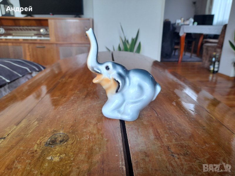 Стара порцеланова фигурка Слон, снимка 1