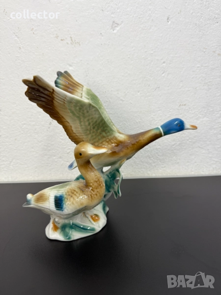 Румънска порцеланова фигура на диви патици. №7514, снимка 1
