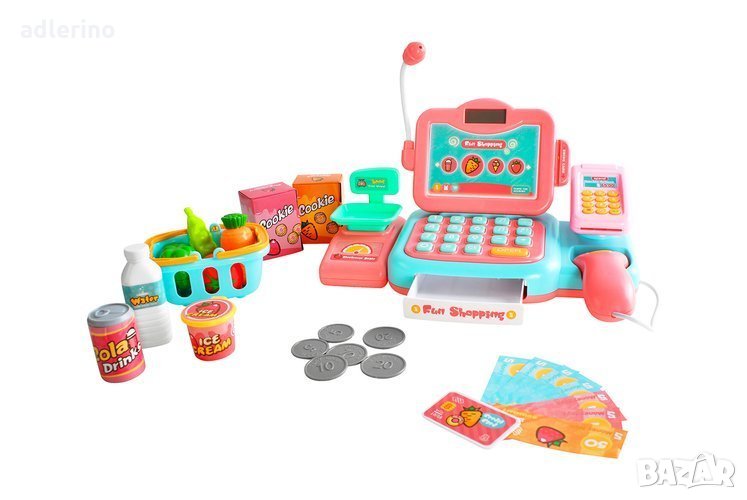 Детска игра Касов апарат за деца, магазинерска игра, малък продавач, мини каса, снимка 1