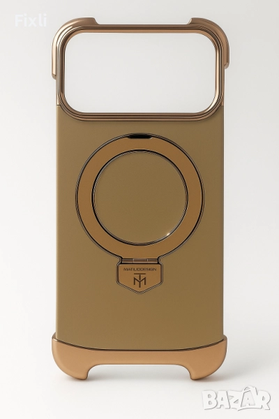 Луксозен магнитен кожен калъф с поставка iPhone 17 Pro / Max, снимка 1