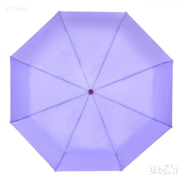 Автоматичен лилав чадър за дъжд с метална дръжка 32 см, снимка 1