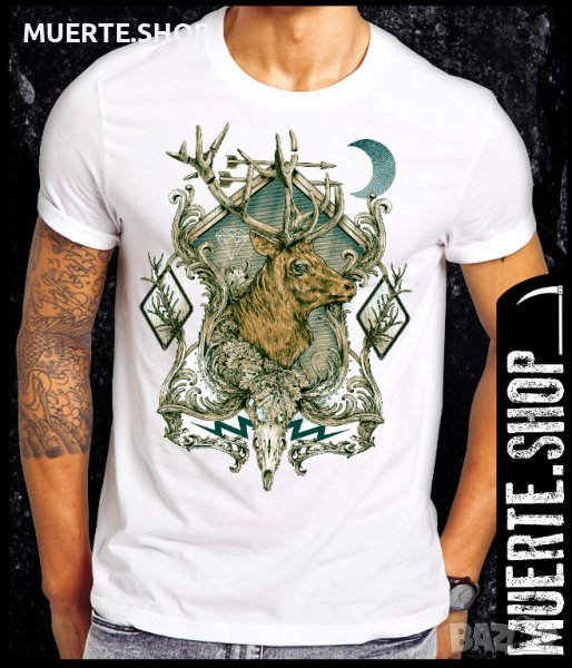 Тениска с щампа DEER PORTRAIT, снимка 1