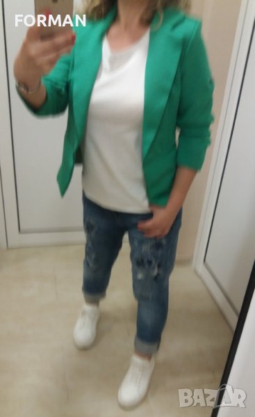 Лятно вталено зелено сако, снимка 1