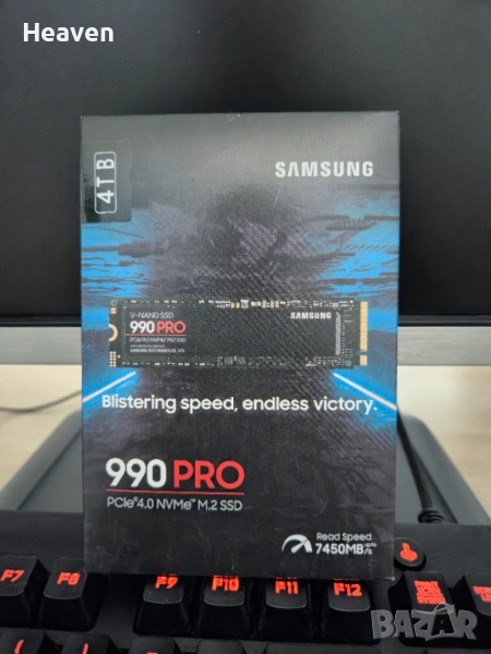 Ново SSD 4TB SAMSUNG 990 PRO, M.2 2280 PCIe Gen 4.0 x4, NVMe 2.0, V-NAND TLC, снимка 1