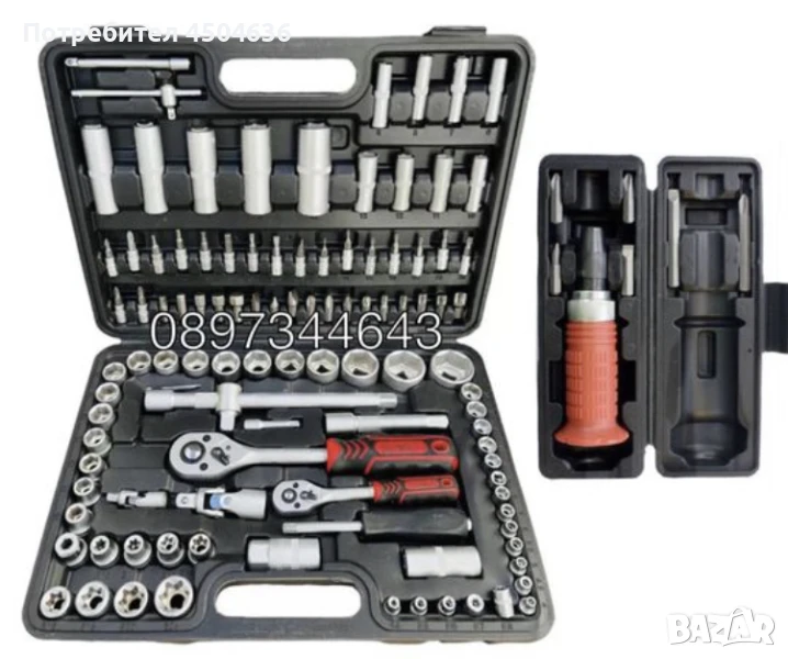 Комплект гедоре 108ч Stahlmayer+ударна отвертка, снимка 1