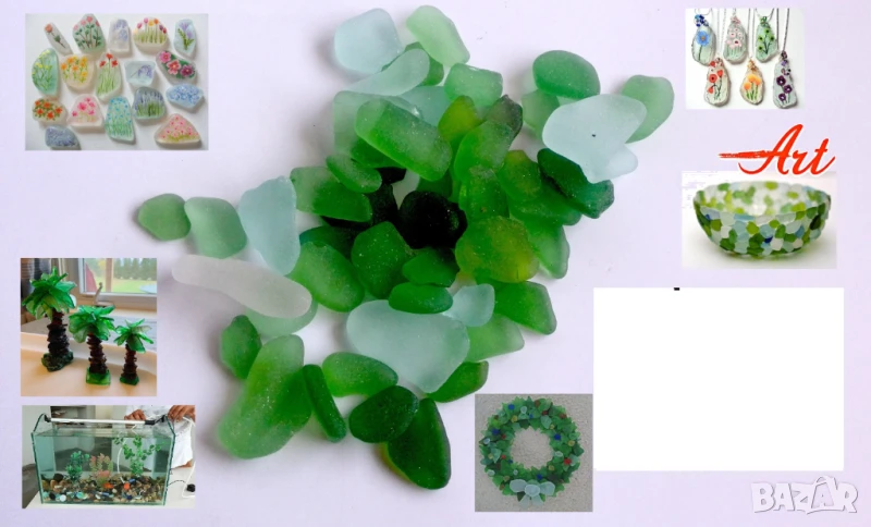 Морско стъкло за аквариум,бижутери или арт проекти, снимка 1