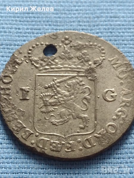 Рядка монета 1 гулдена 1791г. Белгийска Конференция провинция Холандия 34957, снимка 1