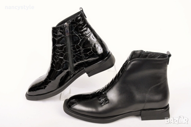 NEW! Елегантни дамски боти Кроко/Кожа, снимка 1
