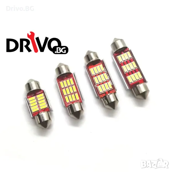 Изключително Mощни CANBus LED крушки тип Festoon - 31mm, 36mm, 39mm, 41mm, снимка 1