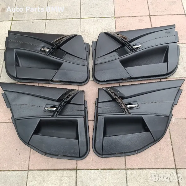 Черни кожени кори врати BMW E60 E61 Кори врати БМВ Е60 Е61, снимка 1