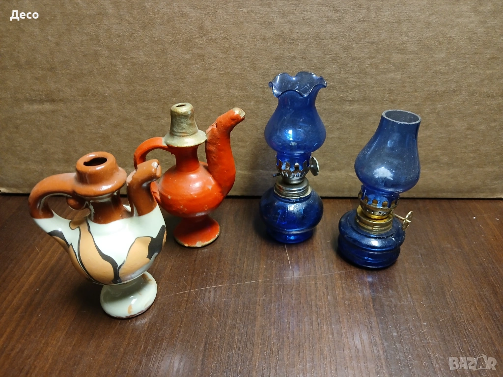 Стари предмети окарини и лампи за декорация., снимка 1