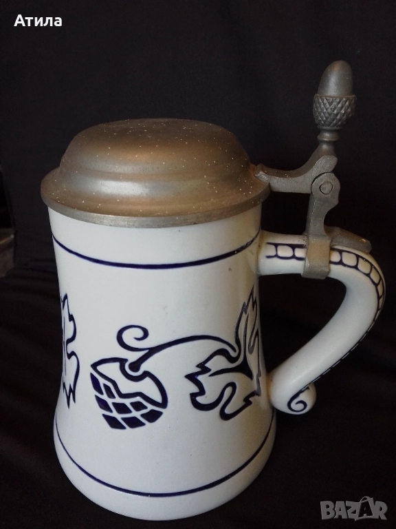 халба порцелан и метал немска, снимка 1