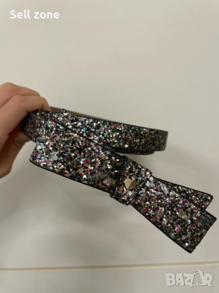Оригинален колан Kate Spade с брокат и панделка, снимка 1