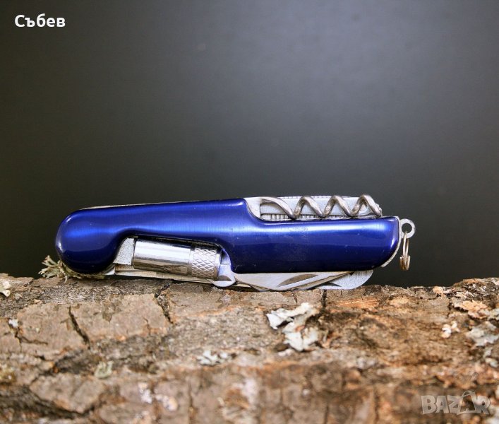 Туристическо джобно ножче с фенерче и 10 приставки, снимка 1