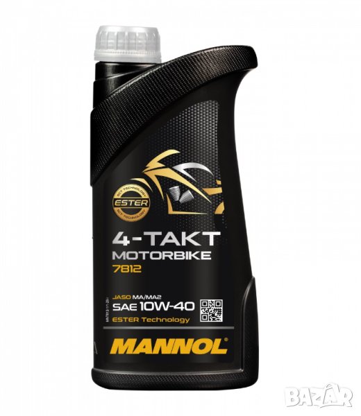 Моторно Мото масло MANNOL 4-Takt Motorbike 10W40 1л, снимка 1