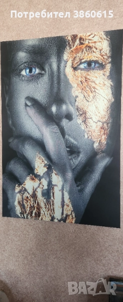 Gold and dark happiness - Луксозна светеща картина , снимка 1