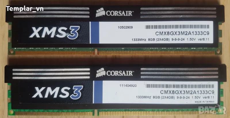 Corsair XMS 3 2x4 DDR3 1333 / Gskill Trident X 4x8 1600 /Mushkin 2x4 DDR3, снимка 1