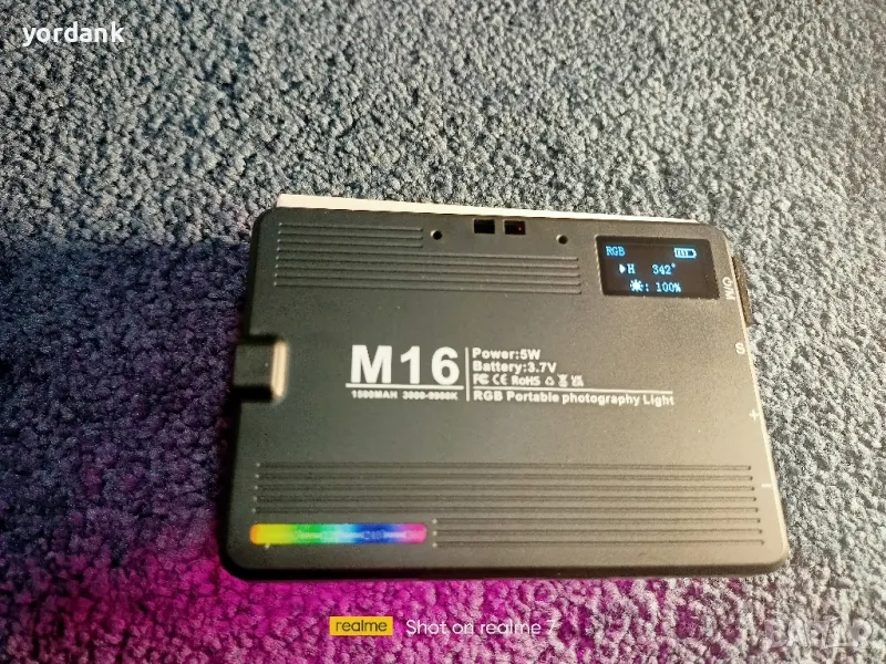 RGB Mini M16 осветление за фотоапарати и телефони, фотолампа , снимка 1